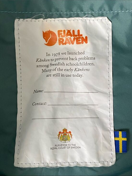 Rare Fjallraven Classic Kånken Sky Blue Backpack Laptop Pocket Everyday School main image 4